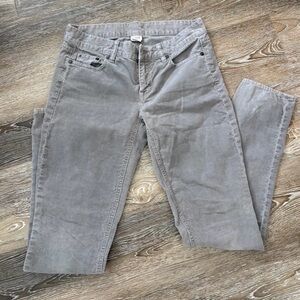J Crew Women's Gray Corduroy Jeans - City Fit